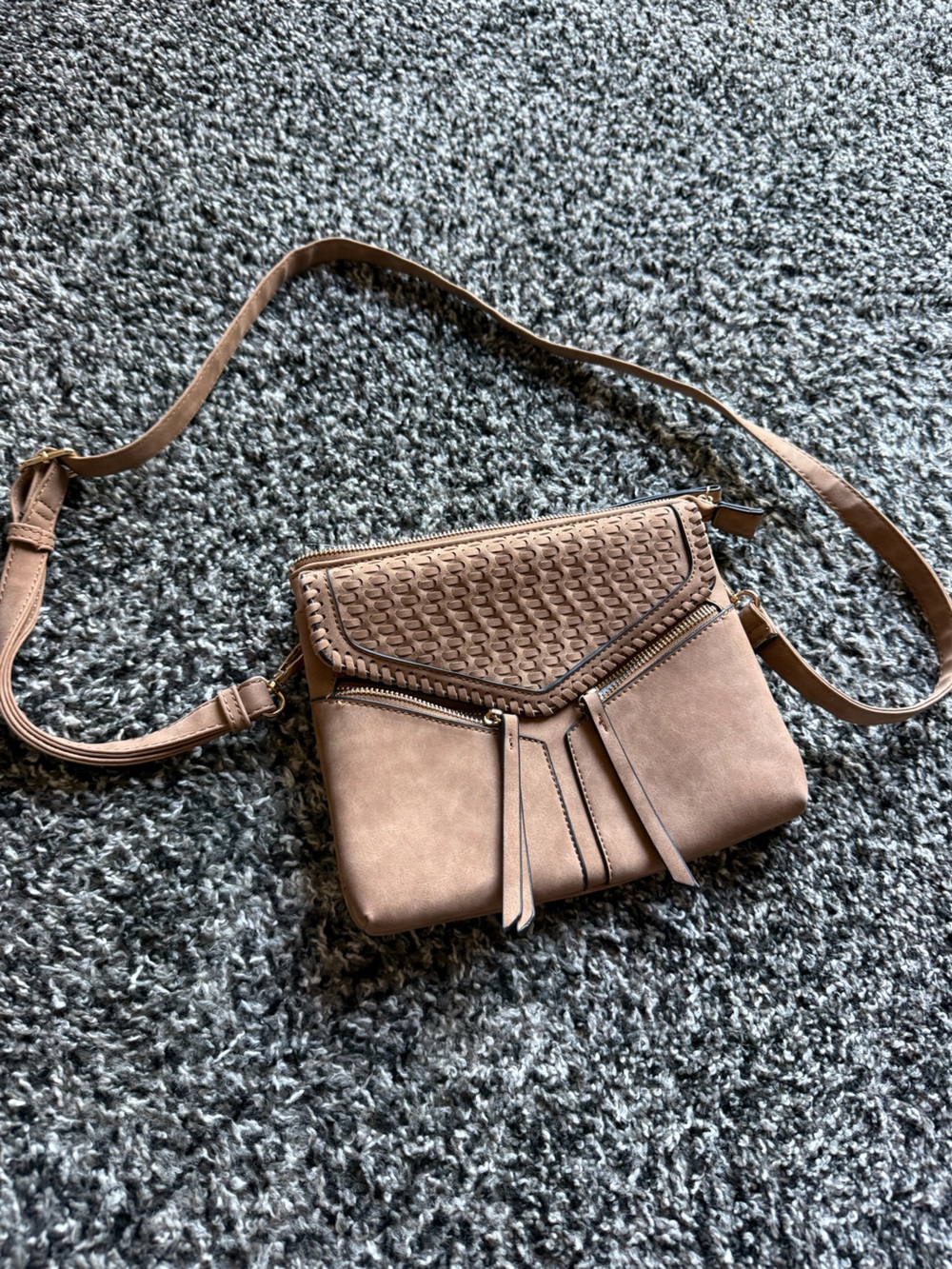 Women’s Taupe Crossbody Bag - Classic Everyday Style